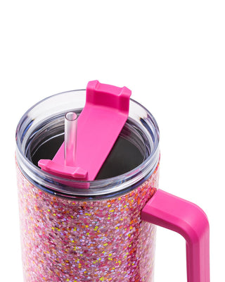 Pink Party Glitter Stainless Steel Sipper