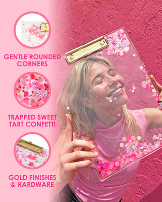 Sweet Tart Confetti Acrylic Clipboard