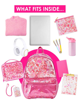 Packed Party Sweet Tart Clear Confetti Backpack