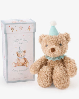 Birthday Bear in Gift Box - Aqua