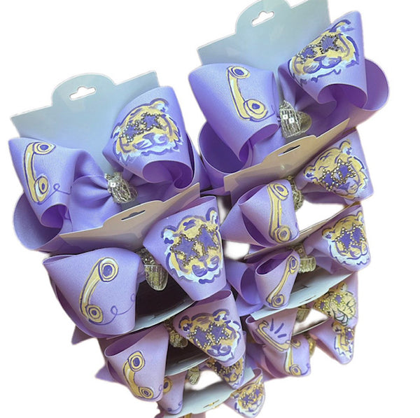 Callin' Baton Rouge Painted Hair Bow - Olly Olly Exclusive