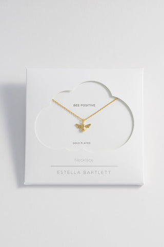Estella Bartlett Gold-Plated Bee Positive Necklace