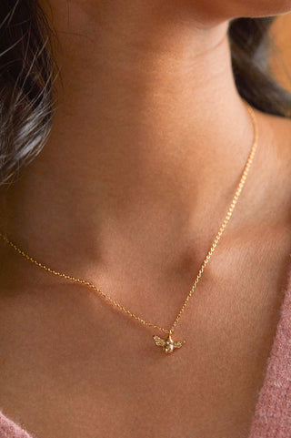 Estella Bartlett Gold-Plated Bee Positive Necklace