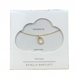 Estella Bartlett Gold-Plated Pave Organic Shape Charm Necklace