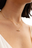 Estella Bartlett Gold-Plated T-Bar Charm Necklace