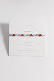 Estella Bartlett Gold-Plated Bracelet - Red/Blue Daisy Chain
