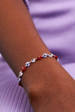Estella Bartlett Gold-Plated Bracelet - Red/Blue Daisy Chain