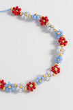 Estella Bartlett Gold-Plated Bracelet - Red/Blue Daisy Chain