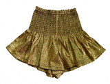 Molly Bracken Gold Metallic Swing Shorts