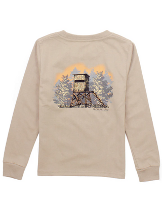 Properly Tied L/S Deerstand Sand Graphic Tee