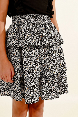 Mini Ruffled Skirt - Black Mimi