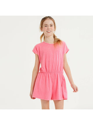 Pink Back Button Skort Romper