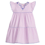 Bisby Positano Dress- Purple Hydrangea Embroidery