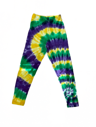 Erge Tie Dyed Mardi Gras Leggings - Vibration