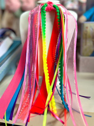 Pony Tail Streamers - Summer Neon