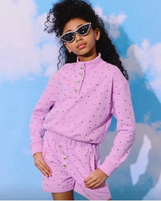 Lola and the Boys Lavender Sparkle Short Set