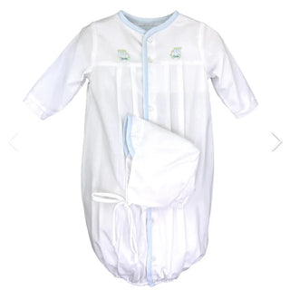 Petit Ami- White Train Bag w/ Bonnet NB