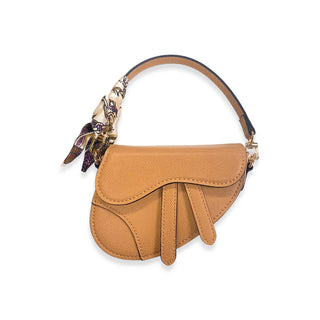 Doe-A-Dear Saddle Purse with Scarf in Beige