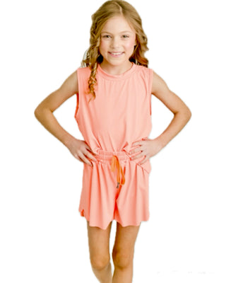 Belle Cher Athletic Coral High Low Tank Top