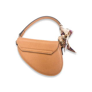 Doe-A-Dear beige saddle purse scarf detail