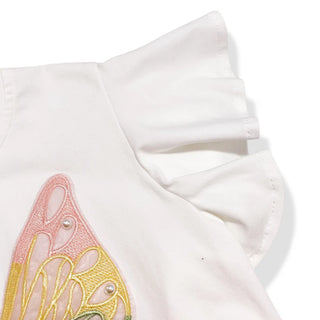 Doe A Dear Butterfly Embroidered Tee & 3D Tutu 2Pc Set