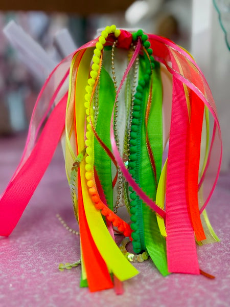 Pony Tail Streamers - Summer Neon
