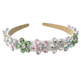 Bari Lynn Fully Crystal Flower Thin Headband