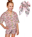 Sunshine Society Crown Jewel Pink Silky Hair Bow