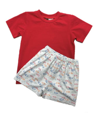 Banana Split Fish Frenzy 2Pc Short Set