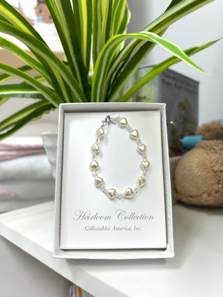 5" Heart Pearl Bracelet