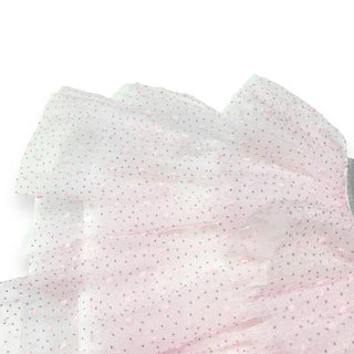 Doe A Dear White/Pink Dot Mesh Trim Tee & Tiered Tutu 2Pc Set