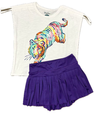 Azarhia Mini Pleated Skort - Purple