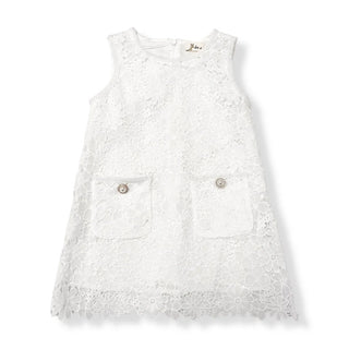 Doe A Dear Floral White Lace Dress
