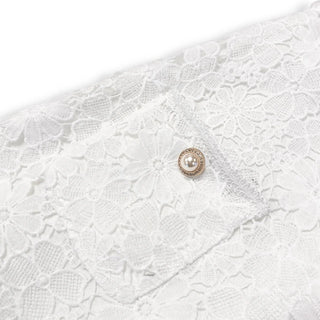 Doe A Dear Floral White Lace Dress