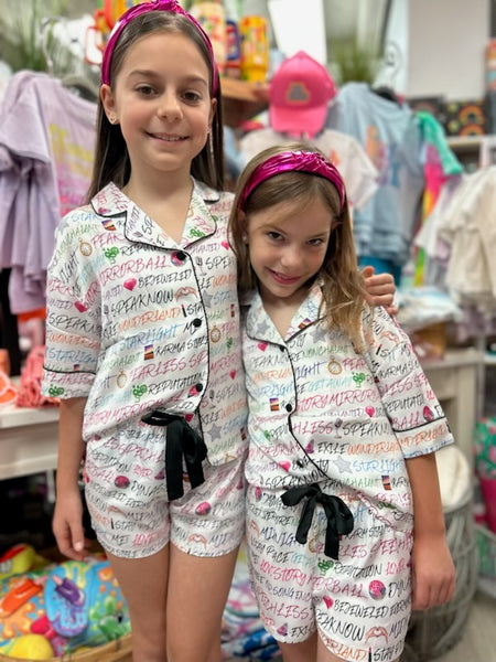 Swiftie Silky Kids Pajama Short Set