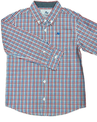 Southbound L/S Button Down Dress Shirt - Red White & Blue