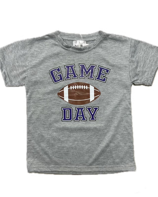Belle Cher Gray Game Day Football S/S Tee