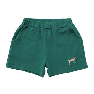 Itsy Bitsy Knit Green Shorts - Hunting Dog