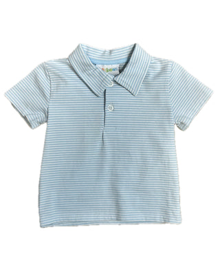 Jelly Bean Light Blue Stripe Polo