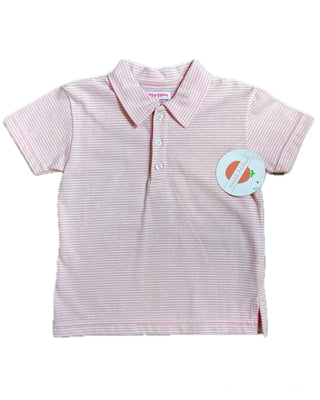 Peggy Green Pink Striped Polo