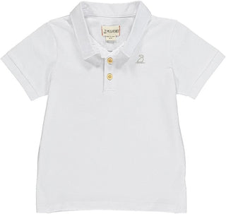 Me and Henry White Pique Polo
