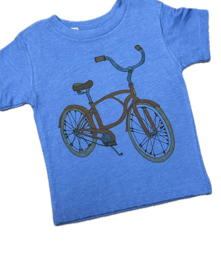 Orange Heat Retro Blue Bike Tee
