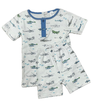 Baby Bliss Vintage Airplane Short Pajamas