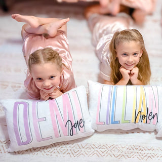 Custom Personalized Name Pillow - Shadow Block