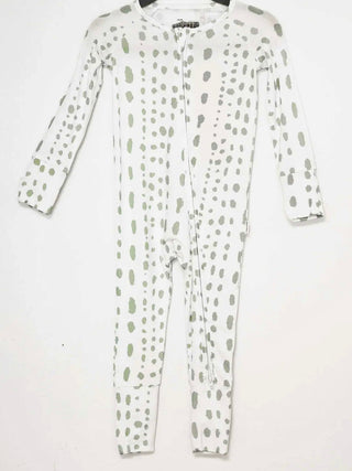The Uptown Baby Romper - Sage Dalmatian