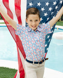 J. Bailey Henry S/S Performance Polo Shirt - Fireworks