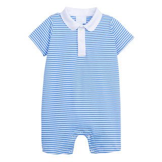 Little English Peter Pan Polo Romper - Regatta Stripe