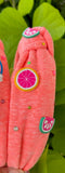 Bari Lynn Neon Fruits Sweatshirt Knot Headband