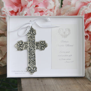 Large Lace Cross Cradle Medal