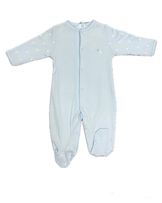 LydaBaby Baby Stork Footie - Blue